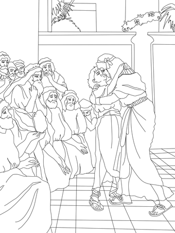 Joseph Forgives His Brothers Coloring Page